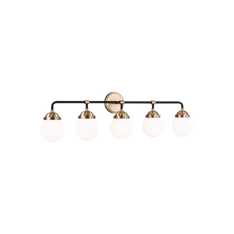 Bellevue Orne 5 Light 38" Wide Bathroom Vanity Light - Satin Bronze