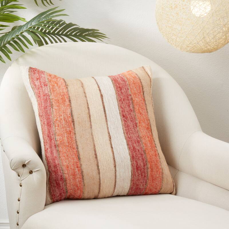 Chic Linear Pattern Throw Pillow