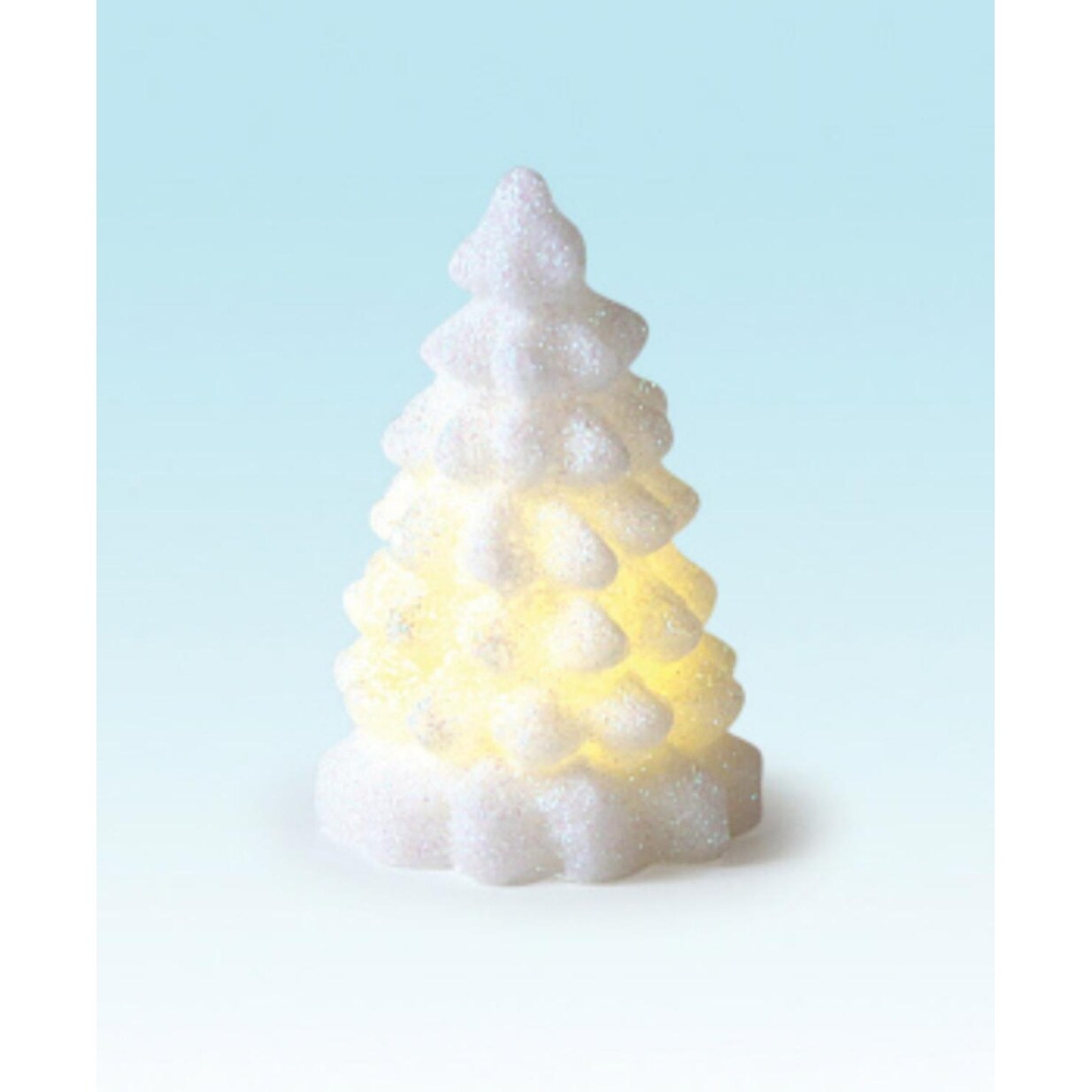 Shop 4 Winter Frost Led Flameless Wax Glittered Christmas Tree Candles White Overstock 16539899