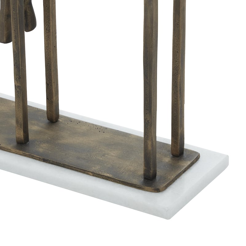 Aluminum Metal Dancer Sculpture - Gold - Roche River Decor