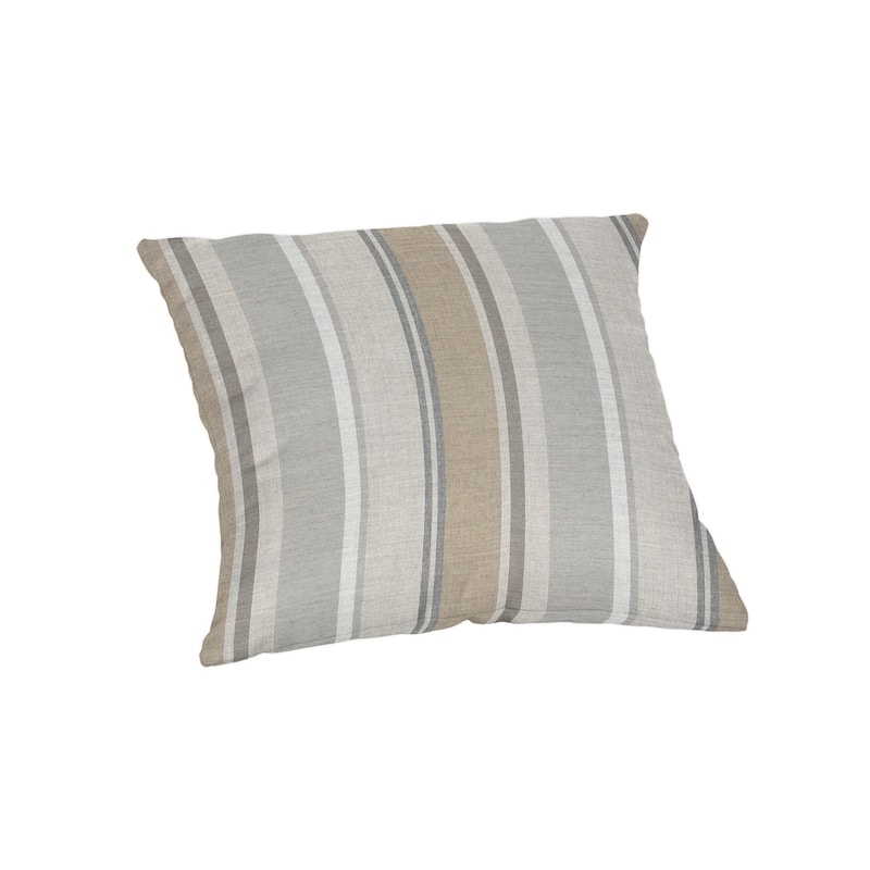 Sunbrella® Stripe Fabric 1-Piece Indoor/Outdoor Square Throw Pillow, 18"W x 18"L, Dolce Oasis