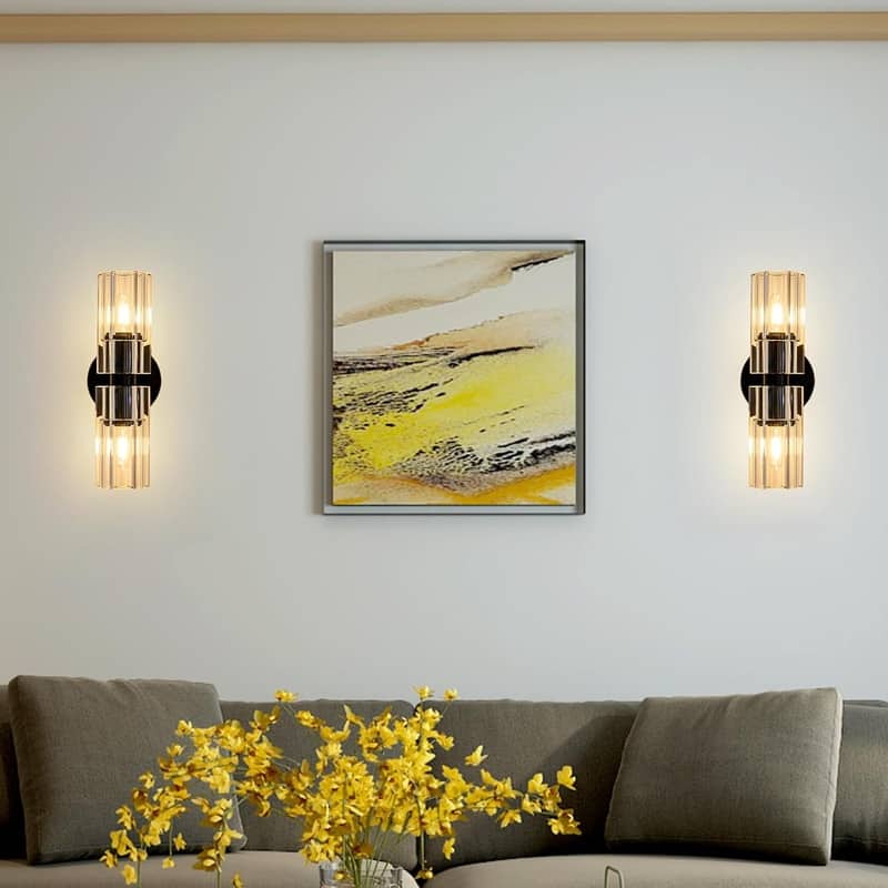 KAYLA Indoor Wall Sconces, Bathroom Vanity Light Fixtures Over Mirror, BedrooWall Light Wall Lamp for Stairway (2-Light)