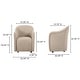 preview thumbnail 22 of 20, NADAAL STUDIOS Laken, Upholstered Rolling Dining Chair - 26 X 26 X 32.5
