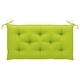 preview thumbnail 5 of 8, vidaXL Patio Bench with Bright Green Cushion 44.1" Solid Teak Wood - 44.1" x 21.7" x 37"