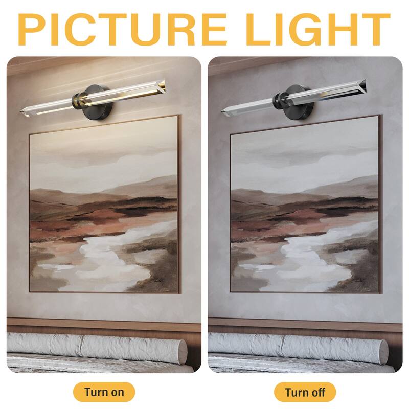 KAYLA 18/24-inch -Triangular Pyramid Crystal Vanity Light - Copper Single Pack