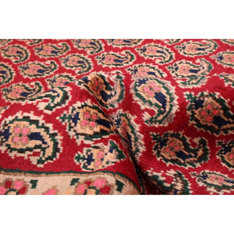 ECARPETGALLERY Hand-knotted Melis Vintage Red Wool Rug - 5'9 x 8'0