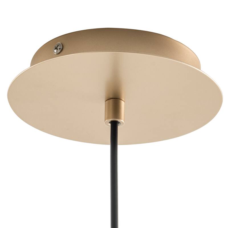 VidaLite Modern 10W LED Cylinder Pendant Light, Single Bulb Glass Fixture, 3000K Adjustable Light, 700 Lumens, Opal Gold - 1 Light - 10 W