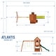 preview thumbnail 4 of 10, Backyard Discovery Atlantis Cedar Wood Swing Set, Slide, Clubhouse - 18'1" x 7'9"