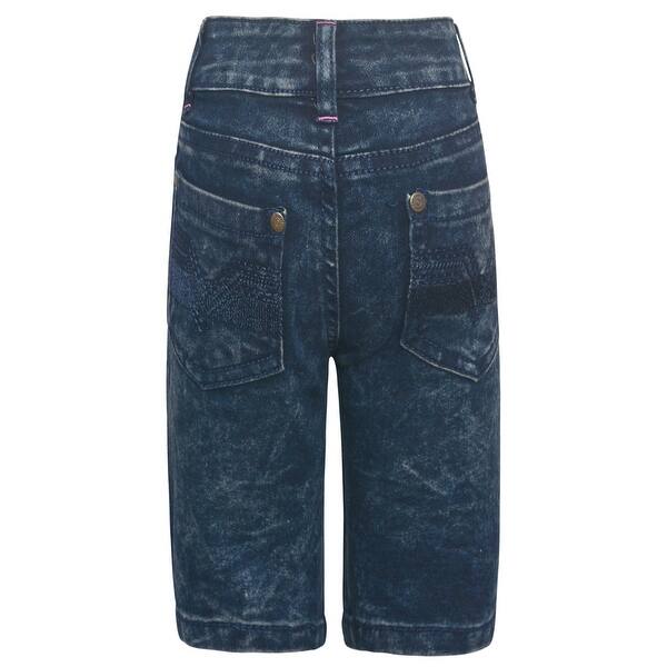 Shop Real Love Girls Dark Blue Denim Metal Rivets Trendy Casual