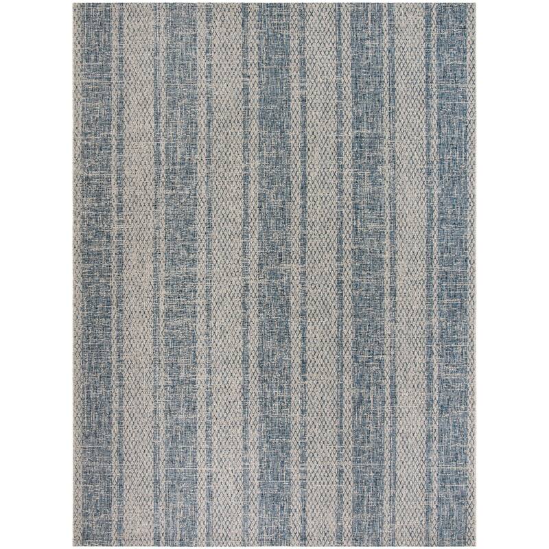 SAFAVIEH Courtyard Nanci Stripe Indoor/ Outdoor Waterproof Patio Backyard Rug