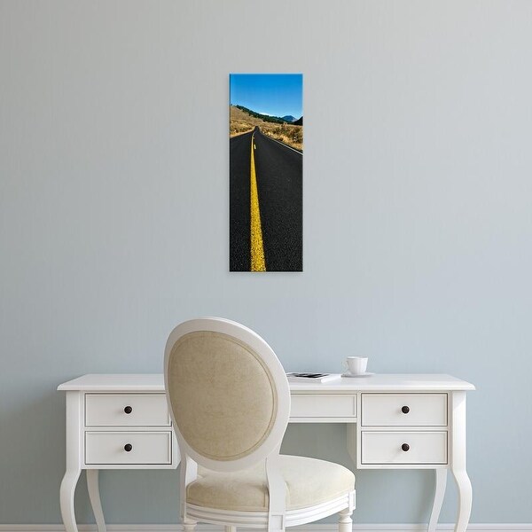 Easy Art Prints Panoramic Images's 'Road passing through a desert, Yellowstone National Park, Wyoming, USA' Canvas Art