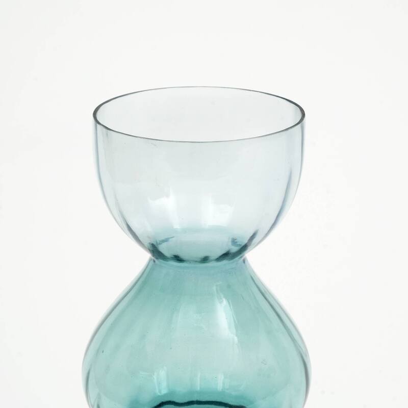 Opulent Bauble Glass Vase - Elegant 6.5x14 Inch Statement Piece