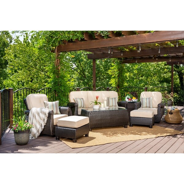La-Z-Boy Breckenridge 8pc Java Brown Seating Set with Sunbrella