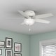 preview thumbnail 1 of 20, Hunter 52" Newsome Flush Mount Ceiling Fan with LED Bowl Light Kit and Pull Chain Fresh White