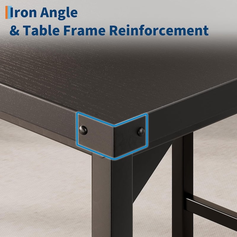 3-Piece Kitchen Table Set, with 2 Upholstered Bar Stools