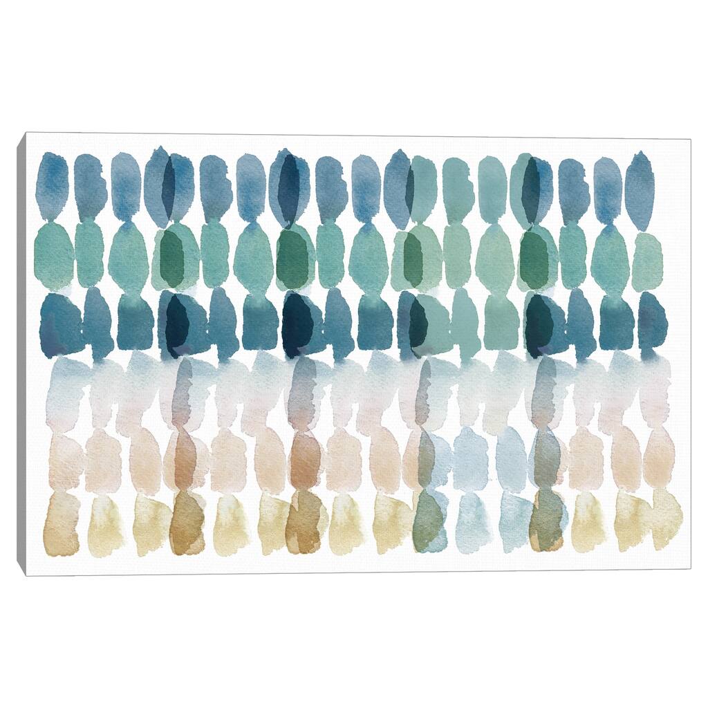 Rowed Pebbles by Claudia B Design Canvas Art Print