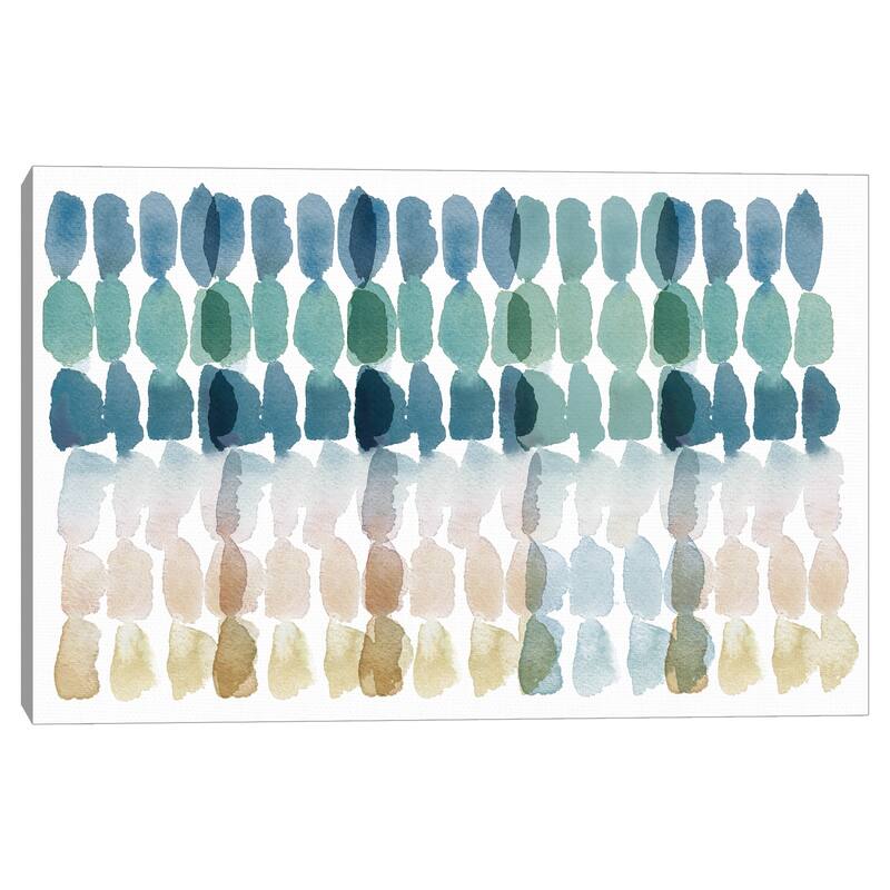 Rowed Pebbles by Claudia B Design Canvas Art Print