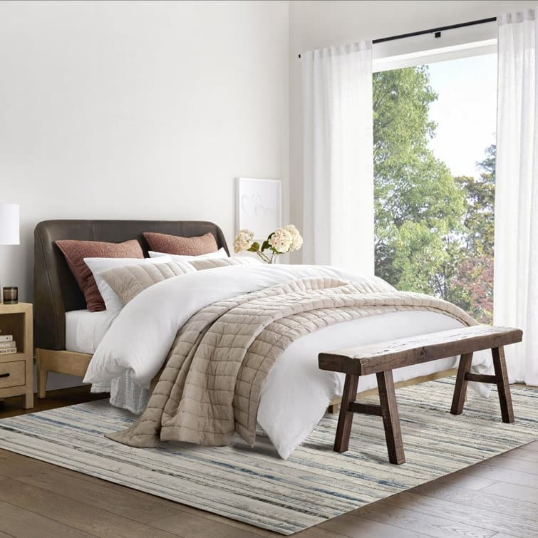 Modern Minimalist Striped Area Rug