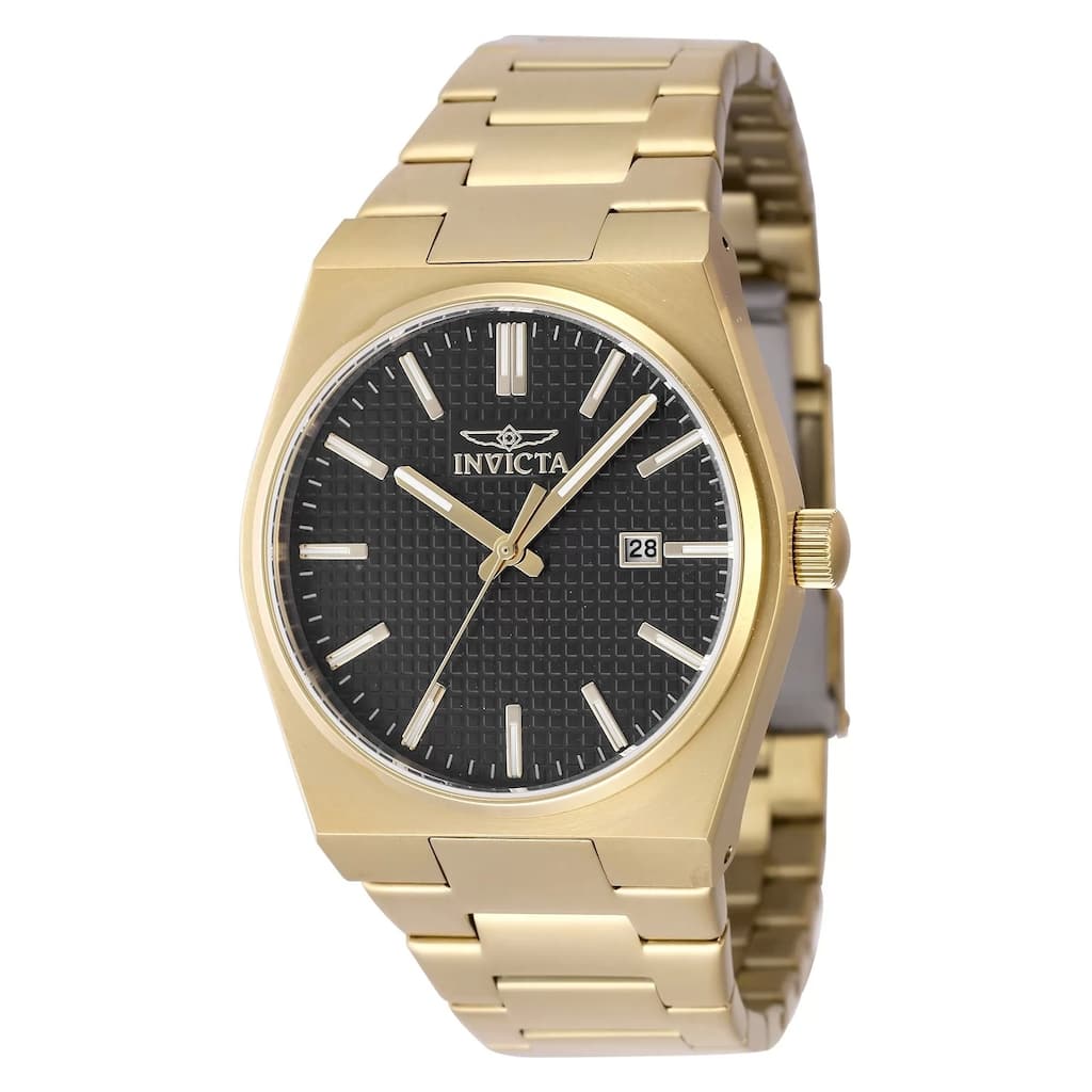 Invicta Men's 48395 Speedway Quartz 3 Hand Black Dial Watch