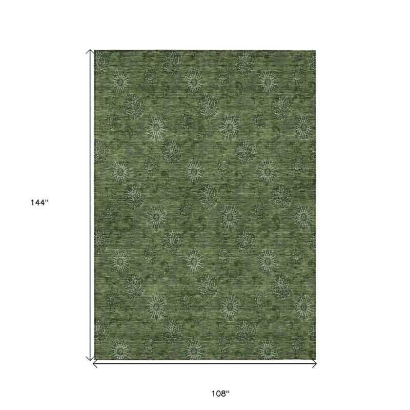 HomeRoots Floral Transitional Rectangle Outdoor Rug
