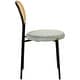 preview thumbnail 74 of 92, Leisuremod Euston Modern Velvet/Leather Dining Chair - Minimalist Wicker Back Accent Chair for Home Living Room & Kitchen
