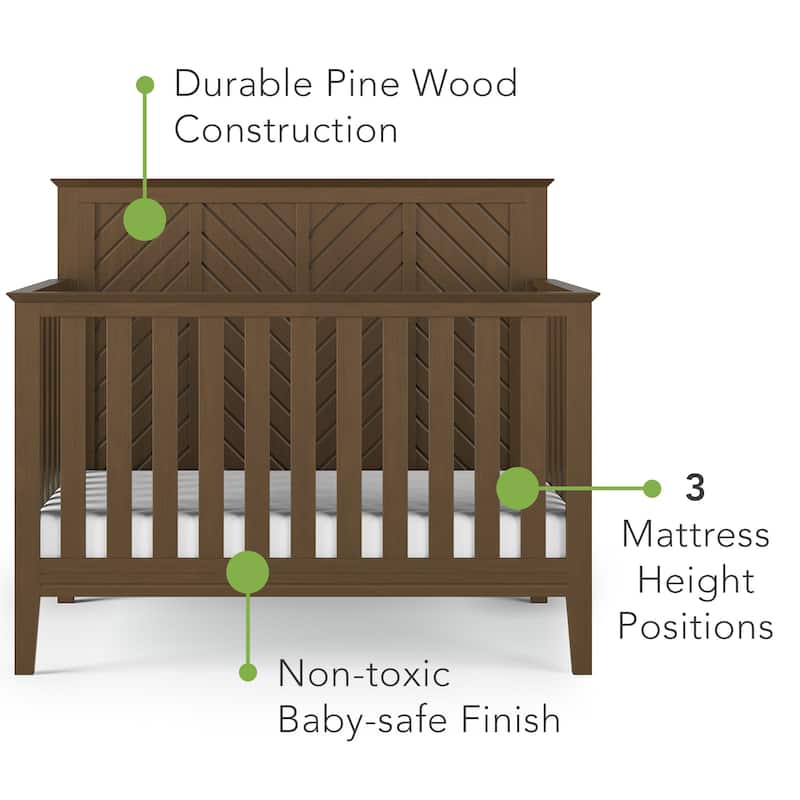 Child Craft Atwood 4-in-1 Convertible Baby Crib - N/A