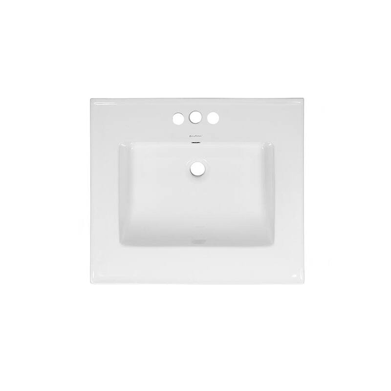 Swiss Madison Voltaire 26" Ceramic Vanity Top - 3 Pre-drilled Holes