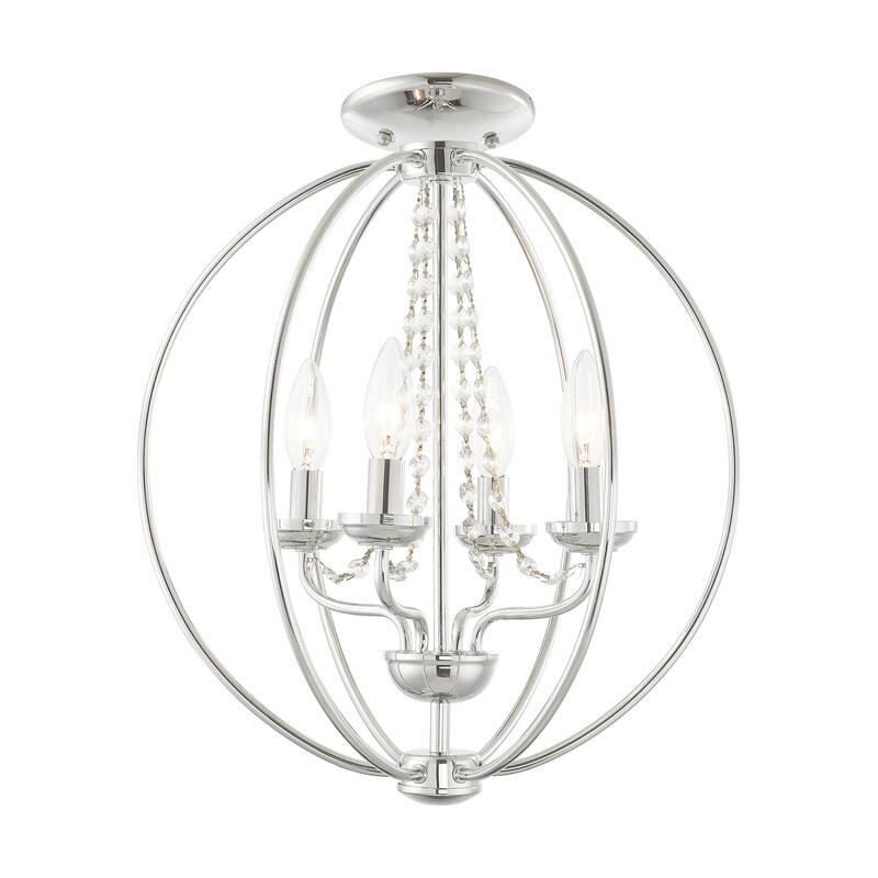 Livex Lighting 4-light Chandelier, 40914-05 - 15" DIA 17" H