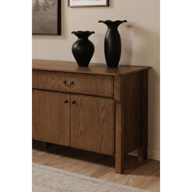NADAAL STUDIOS Bastian, Sideboard With drawers, Warm Brown - 78.5"W x19.76"D x32"H