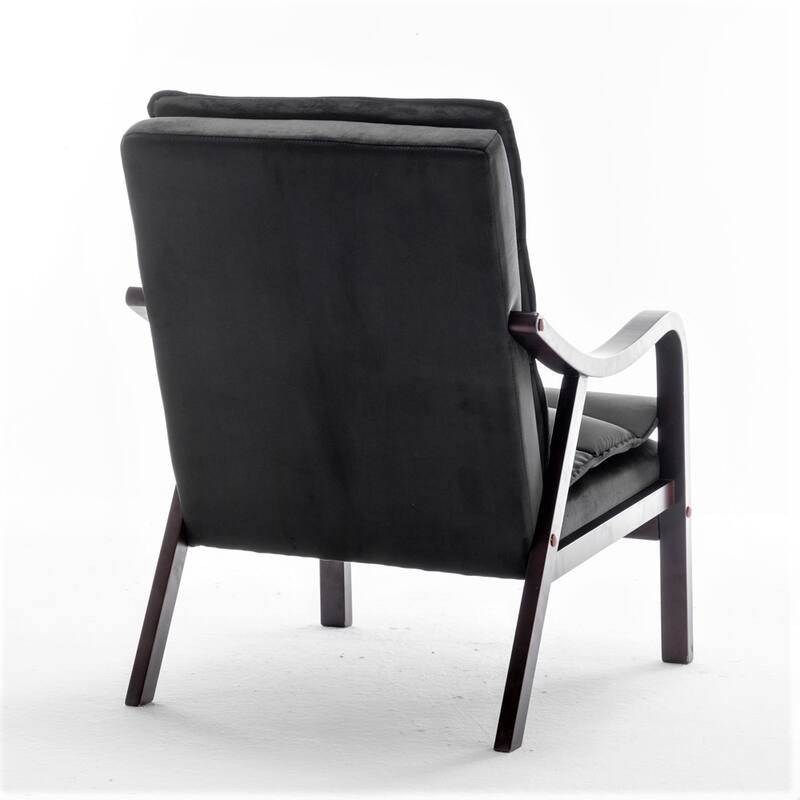 Clovis 24.8" Wide Mid-Century Modern Velvet Armchair