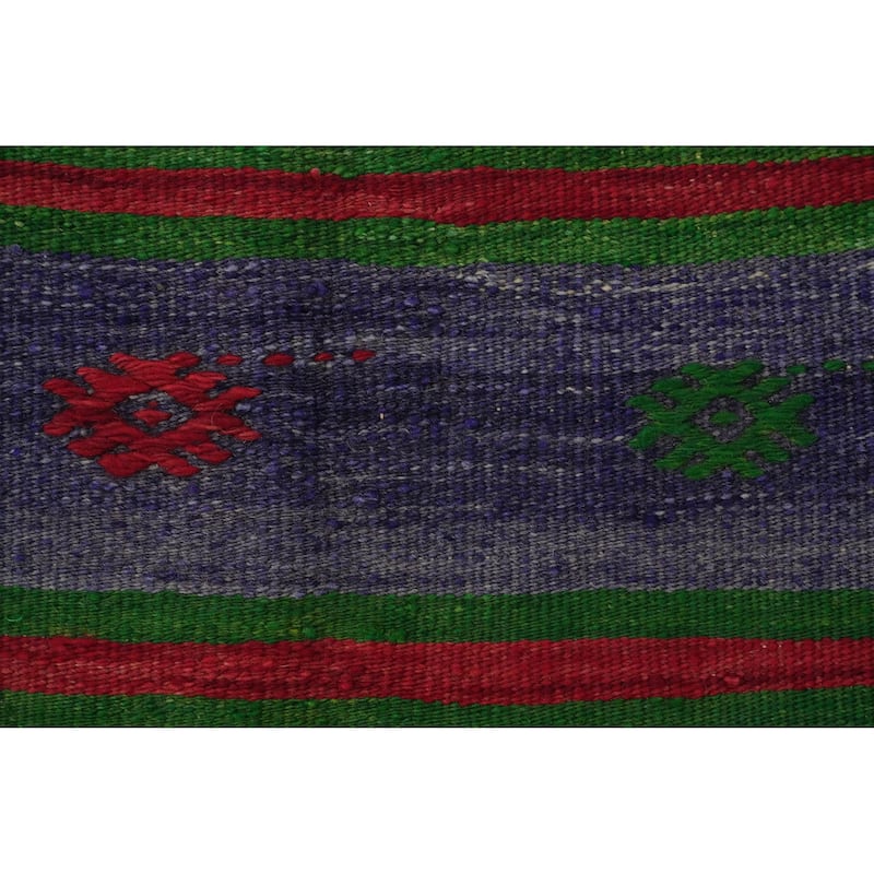 Hand Woven Oriental 100% Wool Carpet Southwestern Tribal Red Kilim Area Rug - 7' 11'' X 4' 11''