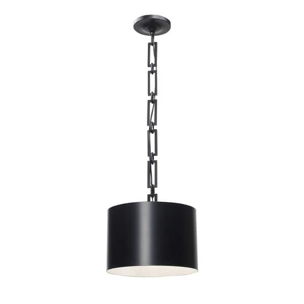 slide 2 of 5, Brian Patrick Flynn for Crystorama Alston 1 Light Matte Black Mini Chandelier - 12'' W x 10'' H 12'' W x 10'' H