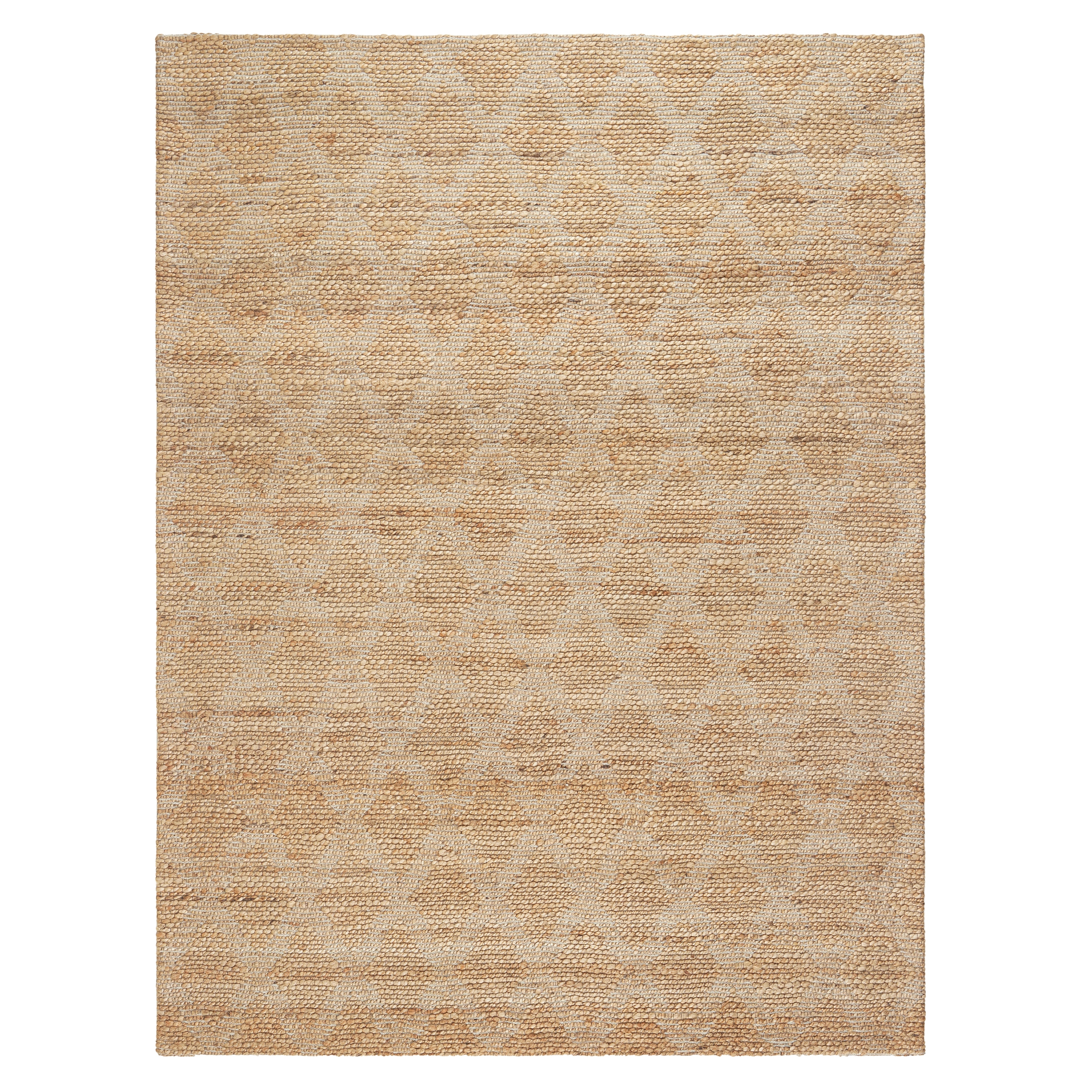 TOWN & COUNTRY TERRA Sol Interwoven Diamond Hand-Knotted Area Rug 8'X10' Natural