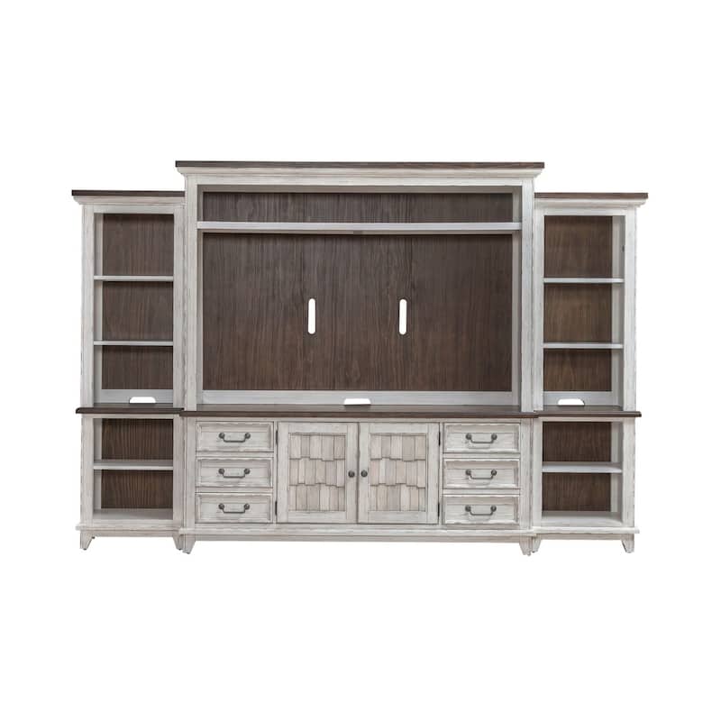 River Place Riverstone White & Tobacco Entertainment TV Console Various Sizes