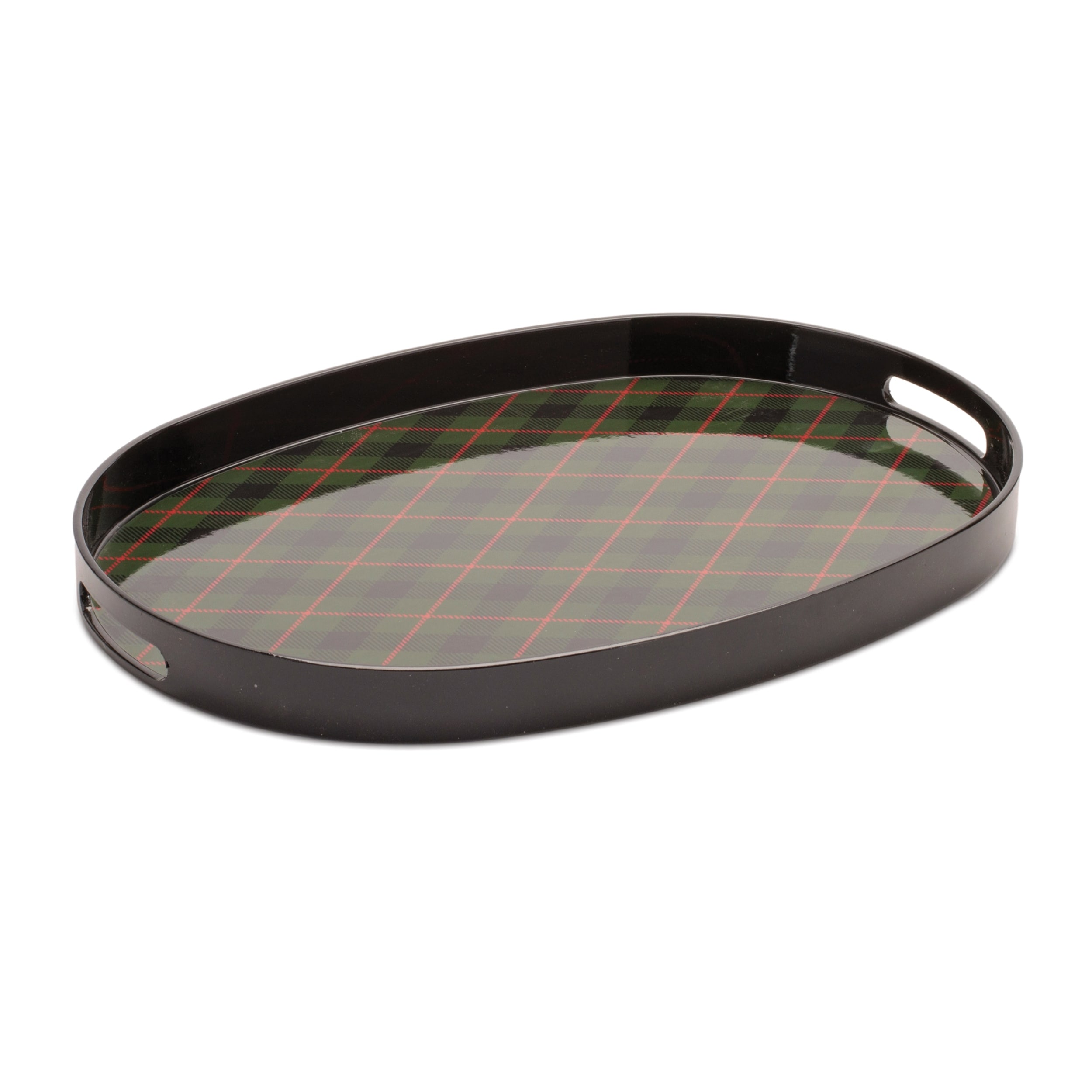 Holiday Plaid Tray 17.5"L