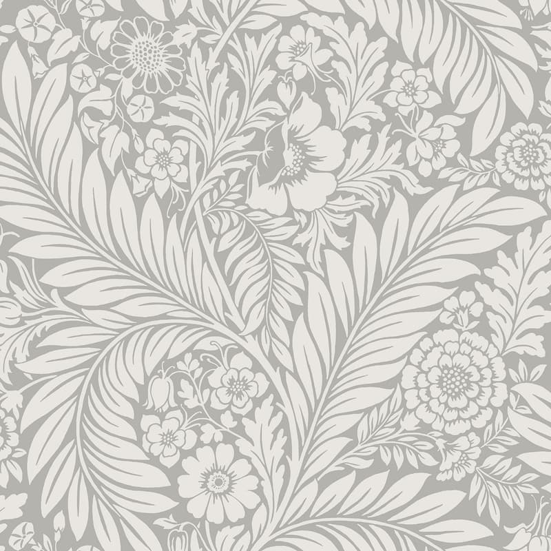Belgravia Decor Florence Grey Leaf Wallpaper