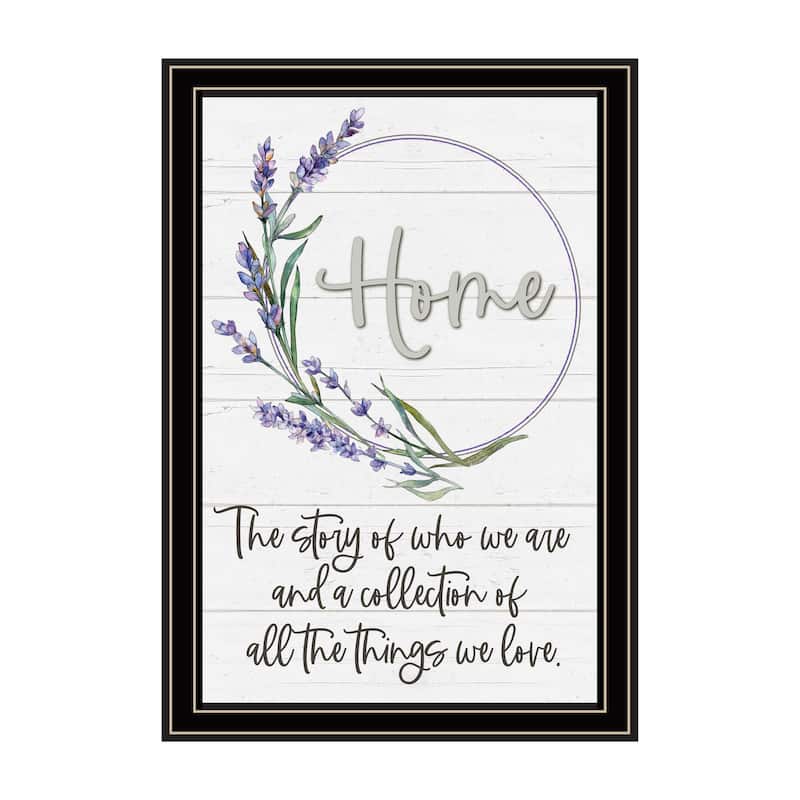 TrendyDecor4U Contemporary "Home a Circle of Love" Framed Print Wall Art - Multi