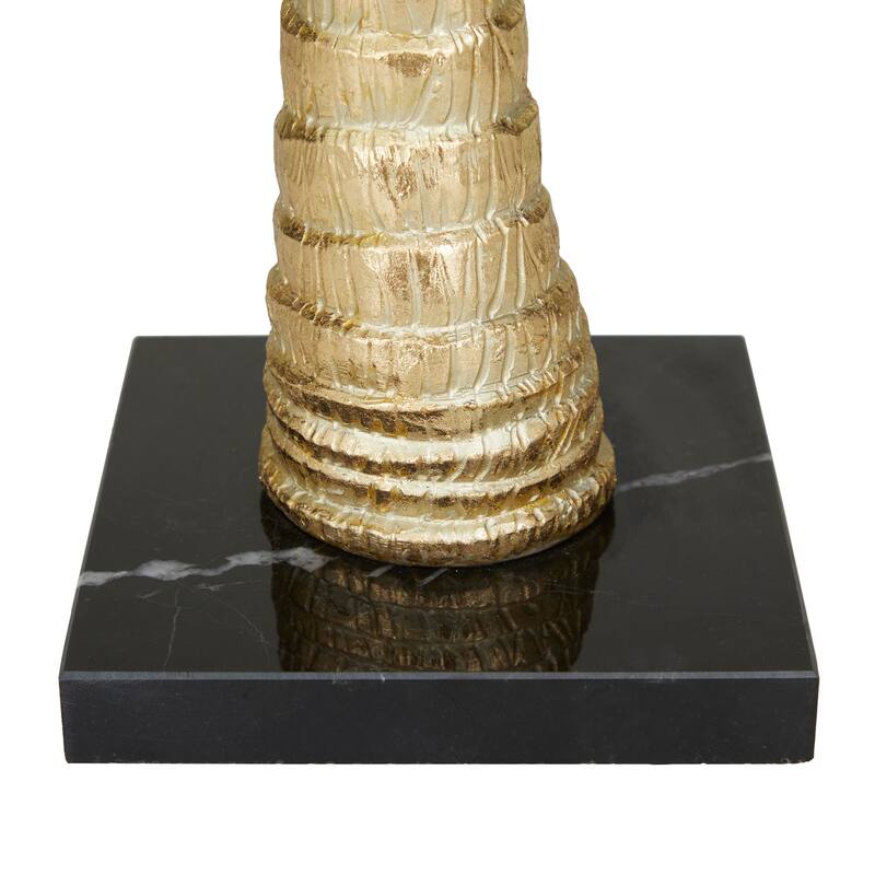 Gold Polystone Palm Tree Sculpture