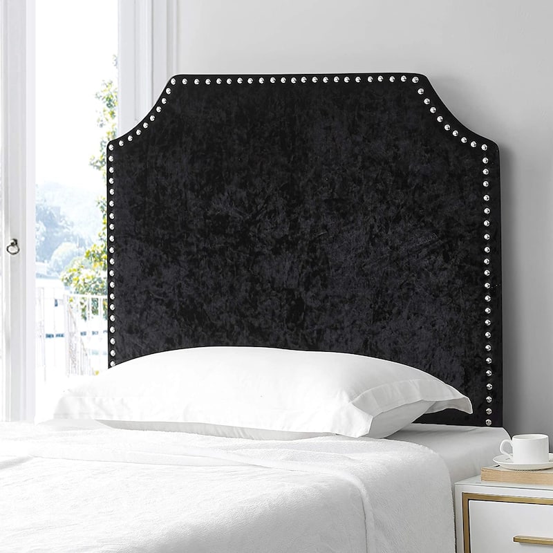 Bevel Tacked Plush College Headboard - Velvet Crush