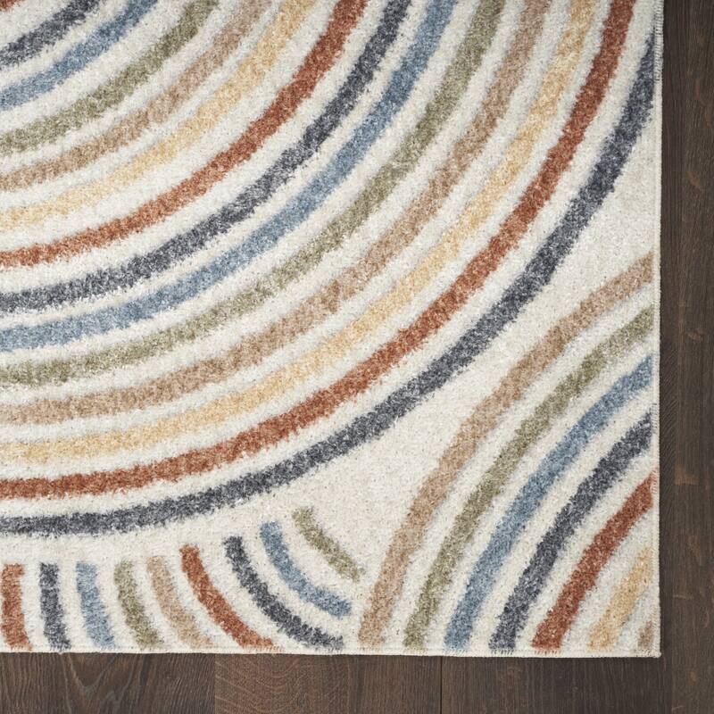 Pifom Power Loomed Geometric Modern Low Pile Area Rug By HomeRoots