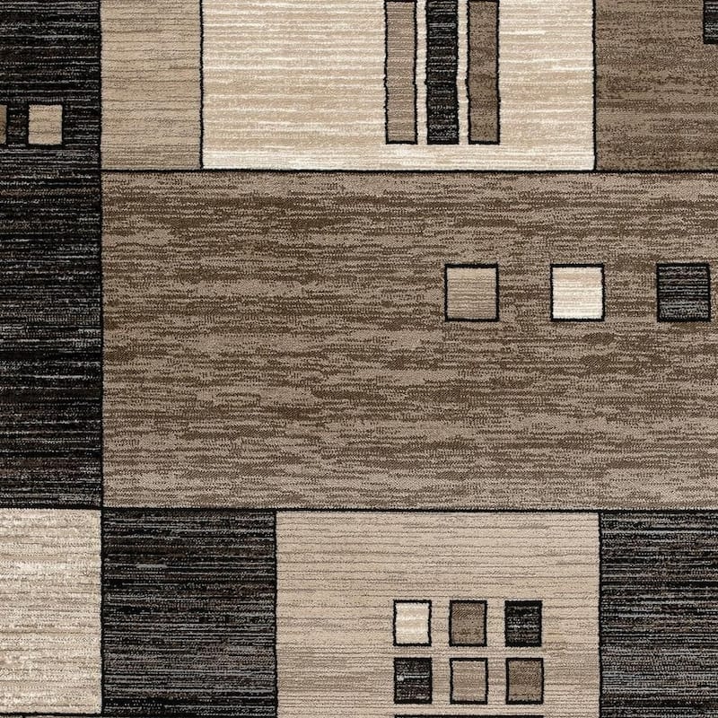 HomeRoots Geometric Modern Square Area Rug - 2' X 2'