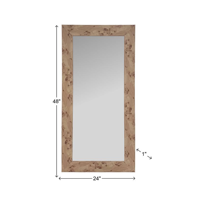 Burled Wall Mirror - 48H x 24W x 1D
