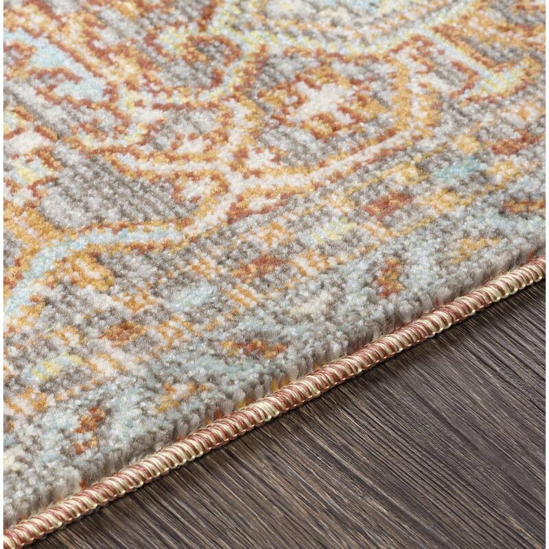 Livabliss Bodrum Updated Traditional Medallion Indoor / OutdoorArea Rug
