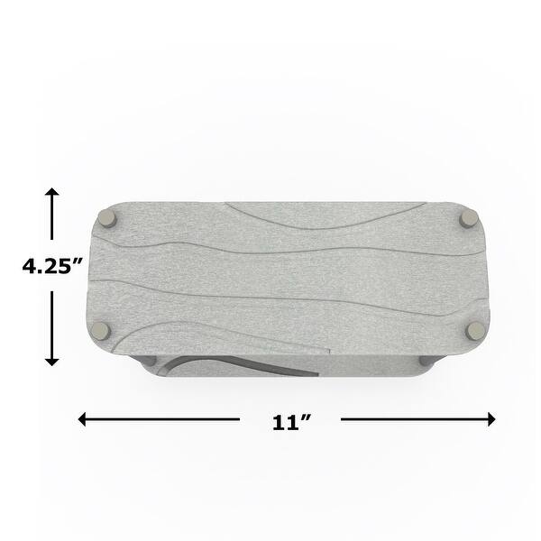 LuxeStone Two Layer Diatomite Bathrooms and Kitchens Quick Drying Organizer&Storage Tray - Gray - 11"