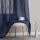 preview thumbnail 29 of 94, HLC.me Abbey Faux Linen Textured Semi Sheer Privacy Light Filtering Transparent Window Grommet Curtain Panels, Pair