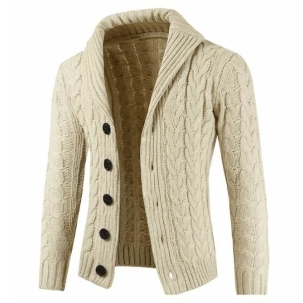 mens cable knit cardigan sweater