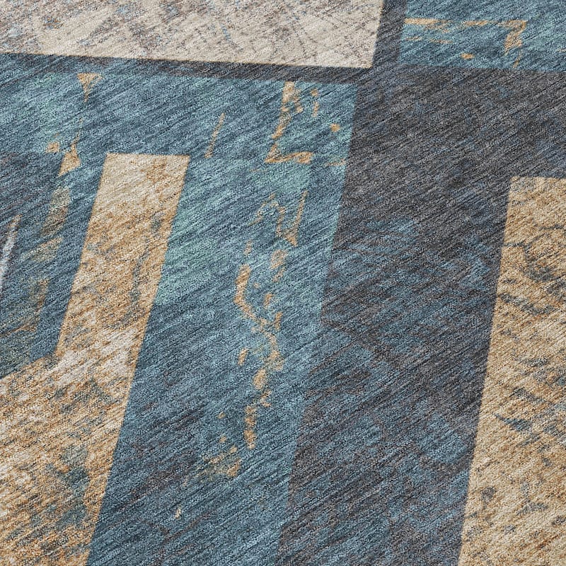 HomeRoots Geometric Transitional Rectangle Outdoor Rug