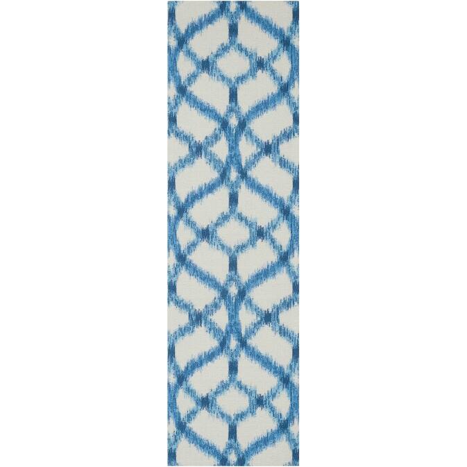Naples Trellis Ikat Aegean Indoor/ Outdoor Area Rug by Havenside Home