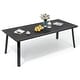 preview thumbnail 10 of 31, Pellebant Outdoor Aluminum Dining Table with Umbrella Hole for 6-8 Person