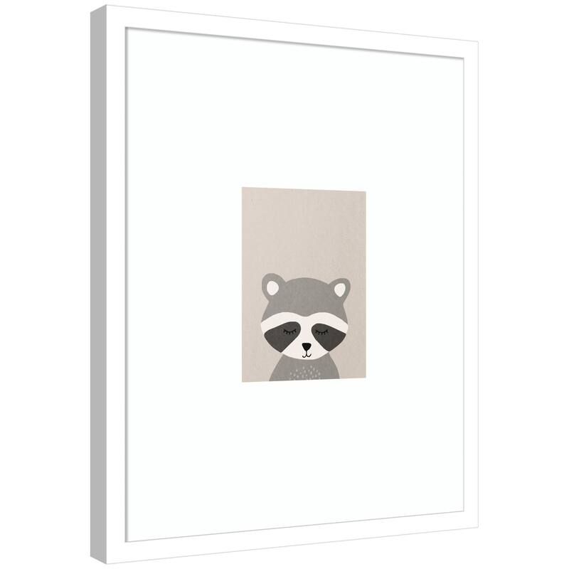 Kate and Laurel Raccoon by July Art Prints Framed Wall Art Print